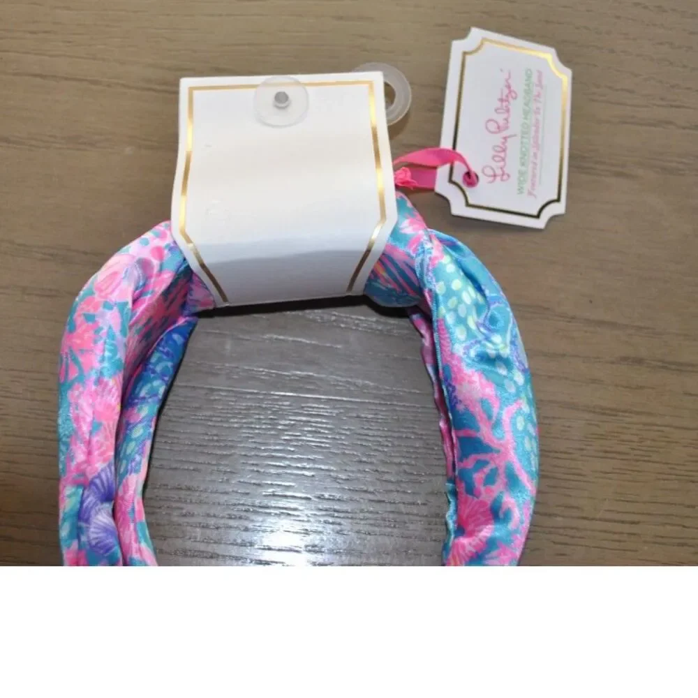 Lilly Pulitzer wide Knotted Satin Headband New